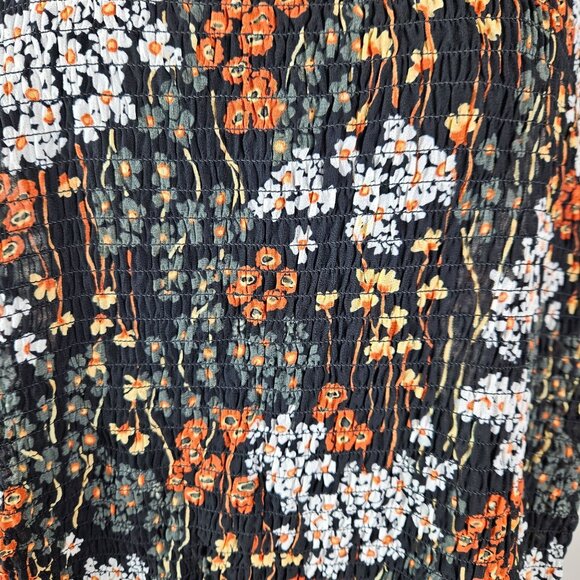 Terra & Sky Women's Plus Size 3X  Long Sleeve Smocked Floral Top Casual Career - Picture 8 of 11